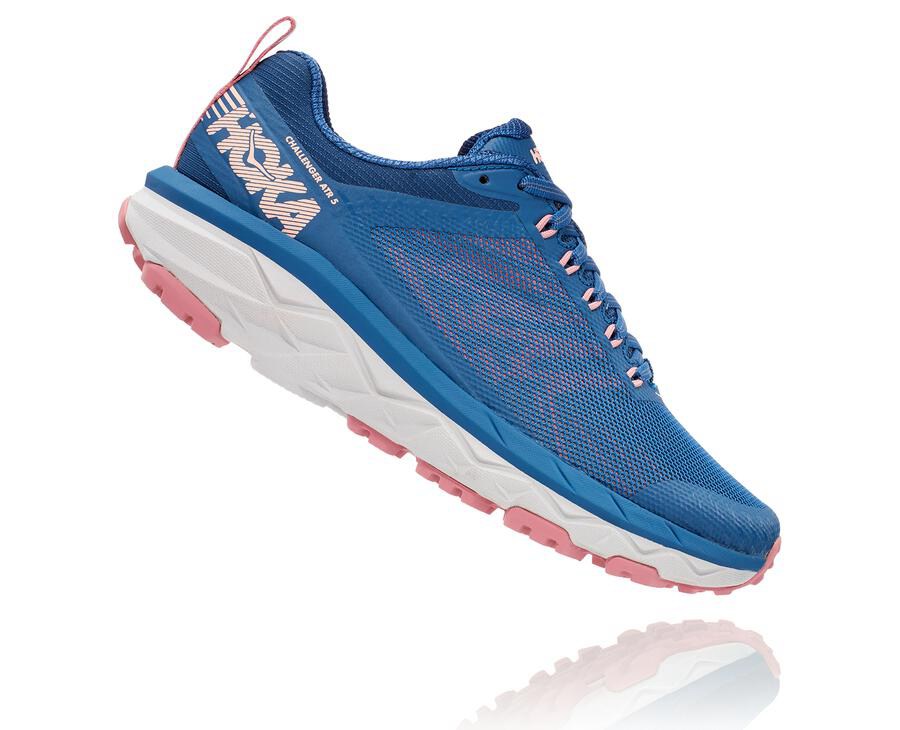 Trail Shoes Womens - Hoka One One Challenger ATR 5 - Blue - GTZJYBI-93